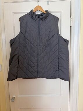 Lands' End Quilted Puffer Vest in Gray